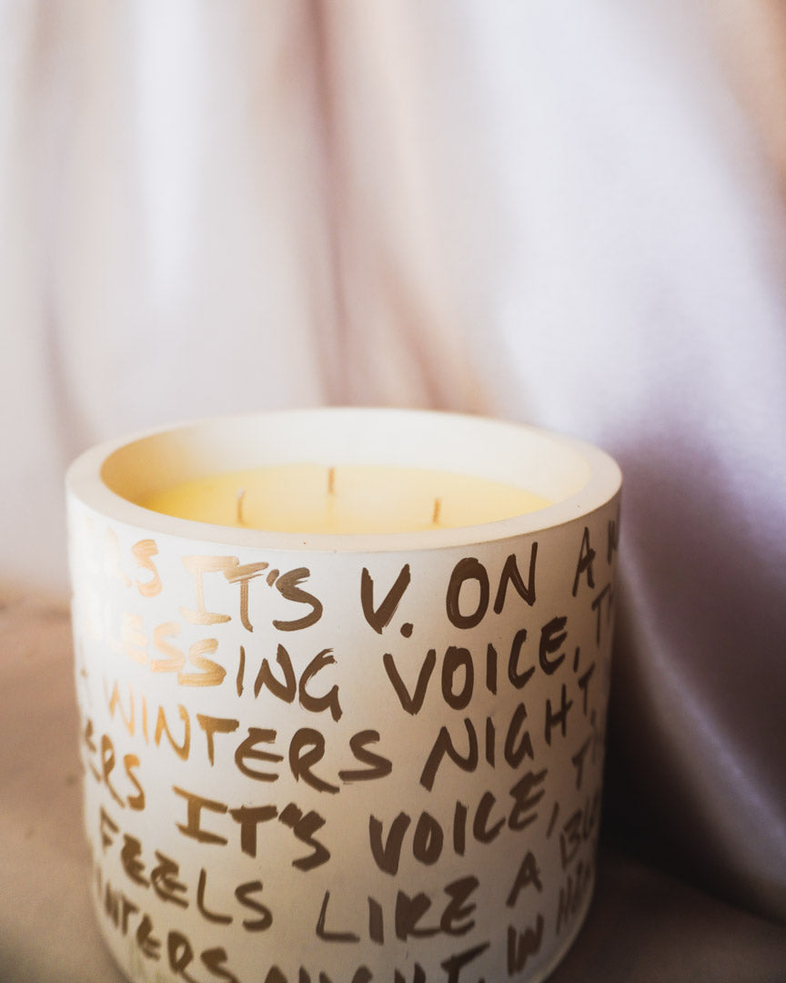 HOLY - Limited Edition - Golden Script Wrap - 4 Wick Oversized Candle