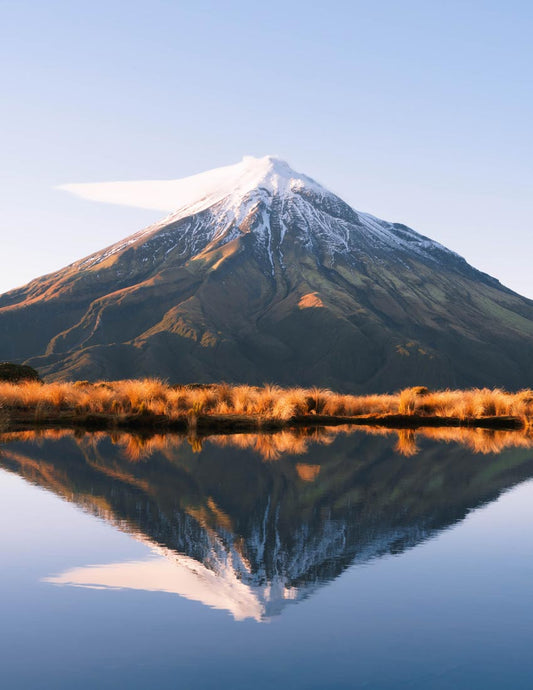  Candle scent image for the fragrance the pure - picture of Mount taranaki, New Zealand. Used to depict scent fragrance.