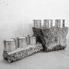 Group image of flure's medium sized travel tin collection in different scents.
