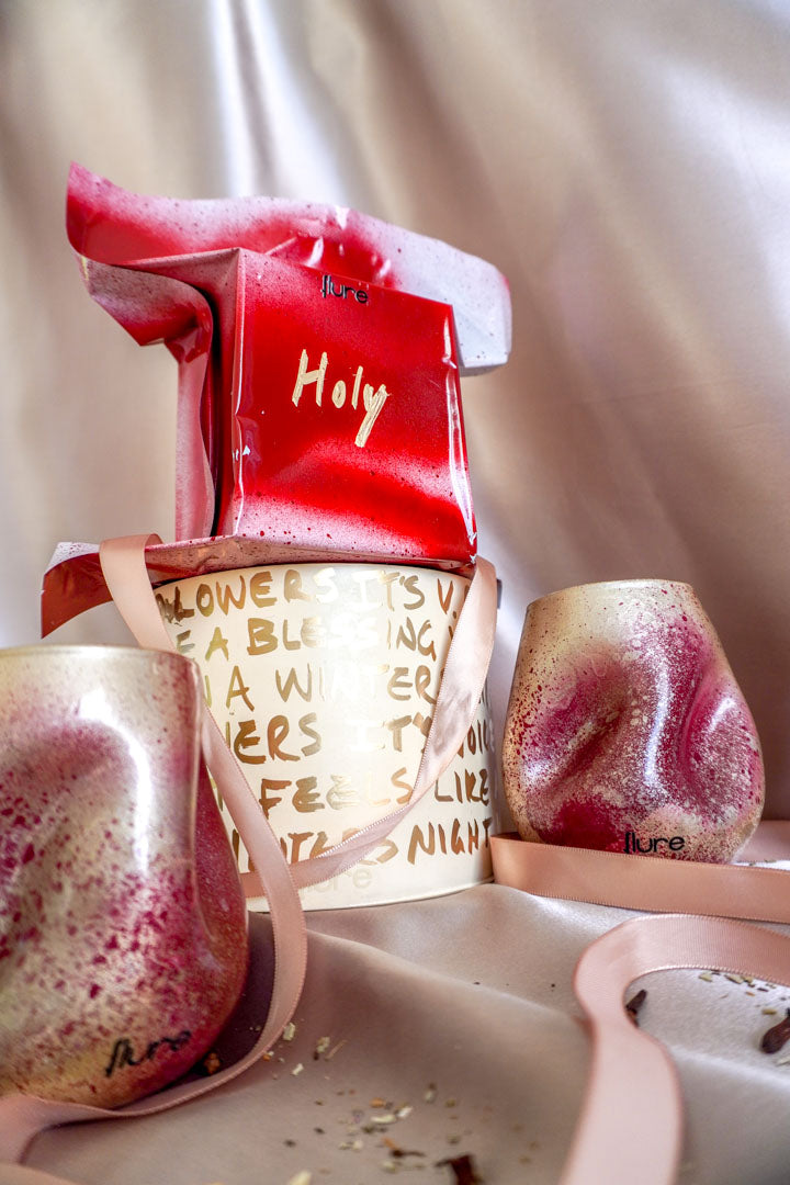 HOLY - Limited Edition - Golden Script Wrap - 4 Wick Oversized Candle