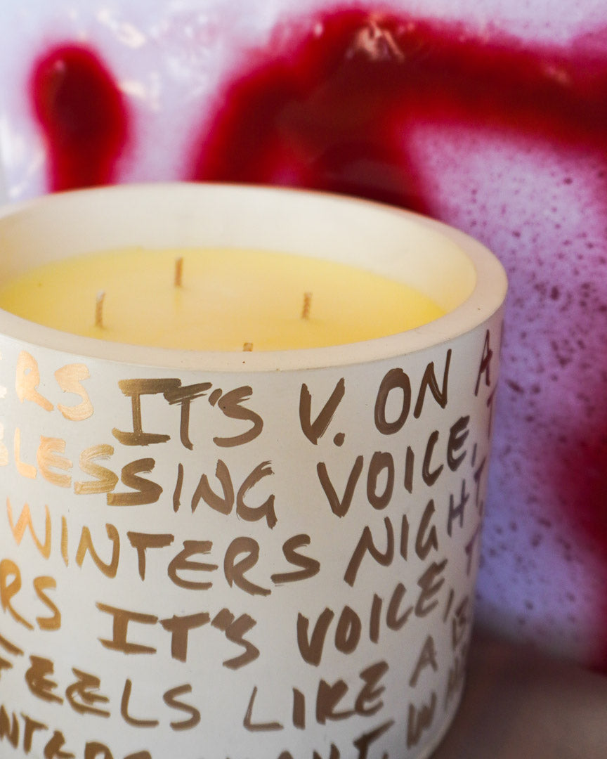 HOLY - Limited Edition - Golden Script Wrap - 4 Wick Oversized Candle