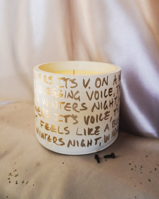 HOLY - Limited Edition - Golden Script Wrap - 4 Wick Oversized Candle